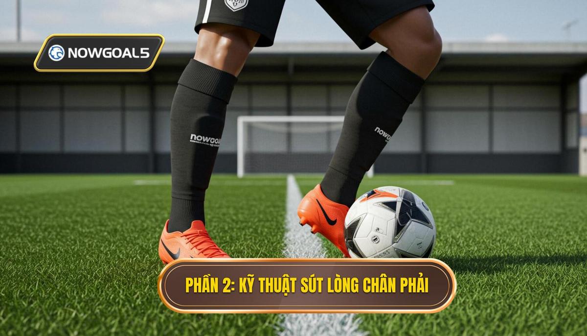 Phần 2_ Chi tiết các Bước Thực hiện Kỹ thuật sút bóng bằng lòng bàn chân phải