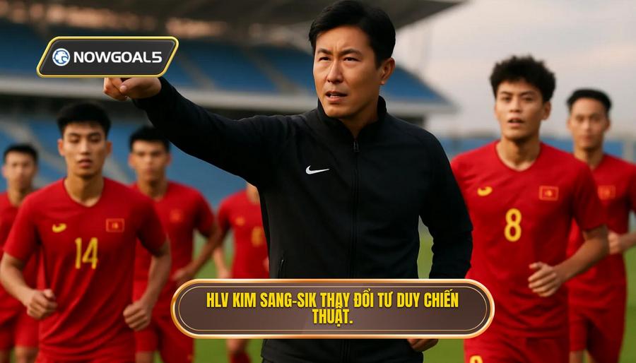 1. HLV Kim Sang-sik thay đổi tư duy chiến thuật.